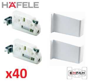 Zawieszka Camar 806 + zaślepka biała 40  kpl na 40 szafek