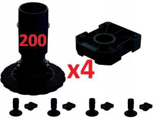 4 x Nóżka stopka Axilo od Hafele + główka H 200