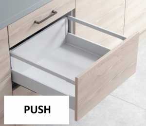 Szuflada HAFELE, MATRIX S35 1reling PUSH 500 Biała