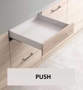 Szuflada HAFELE MATRIX S NISKA PUSH PTO 450 Szara