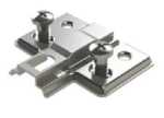 Prowadnik zawiasu  Metalla+ oraz Metalla+E --- Clip --- 4 otworowy --- reg. na otworach --- 0mm na Euro wkręt
