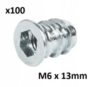 Hafele mufa wkręcana M6x13 meblowa wpustka 100 SZT