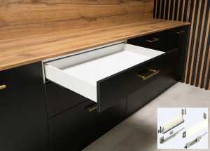 Szuflada HAFELE MATRIX S SLIM 2.0 Niska 500 Biała mat