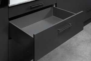 Szuflada HAFELE MATRIX S SLIM 2.0 Wyższa H167 400 Antracyt mat