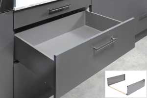Szuflada HAFELE MATRIX S SLIM 2.0 Wyższa H167 550 Szary mat