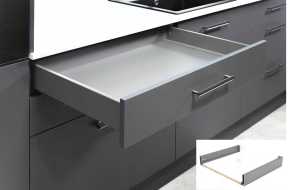 Szuflada HAFELE MATRIX S SLIM 2.0 Niska 500 Szary mat