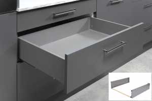 Szuflada HAFELE MATRIX S SLIM 2.0 Średnia H135 300 Szary mat