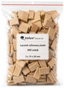 TOLUX tenon system - ŁĄCZNIK RYFLOWANY PŁASKI buk 5x30 100 szt.